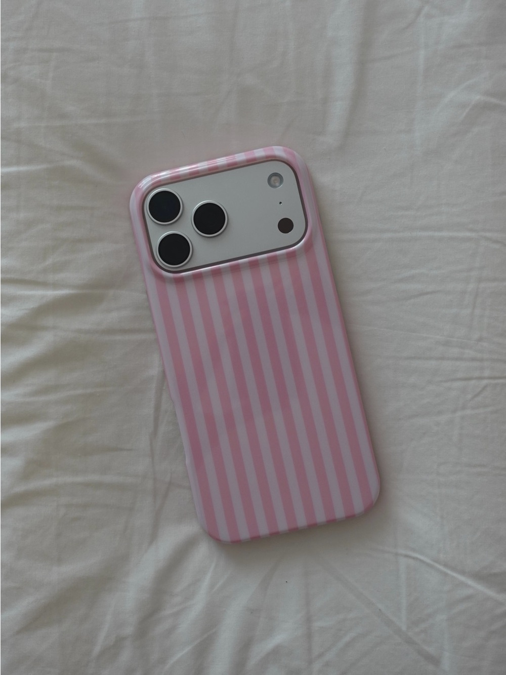 Pink Striped Phone Case for iPhone 17 pro max